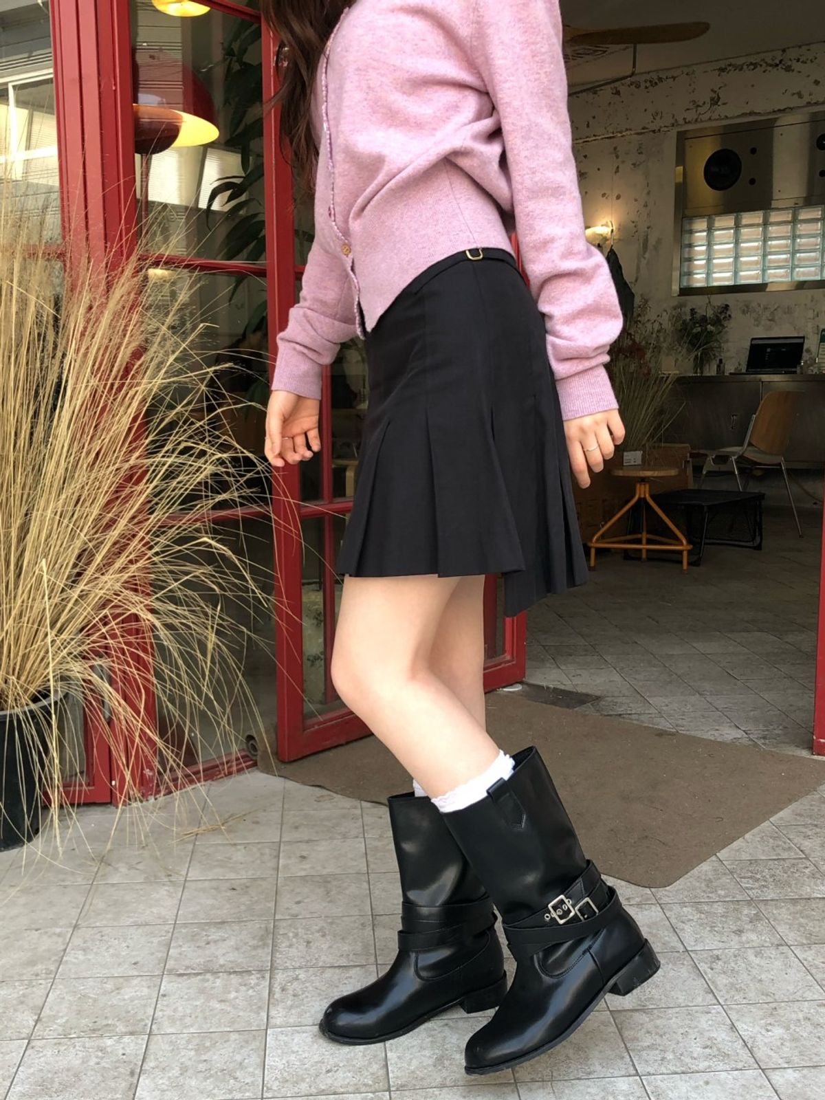 르니나(LENINA) VELO pleats mini skirt_3colors