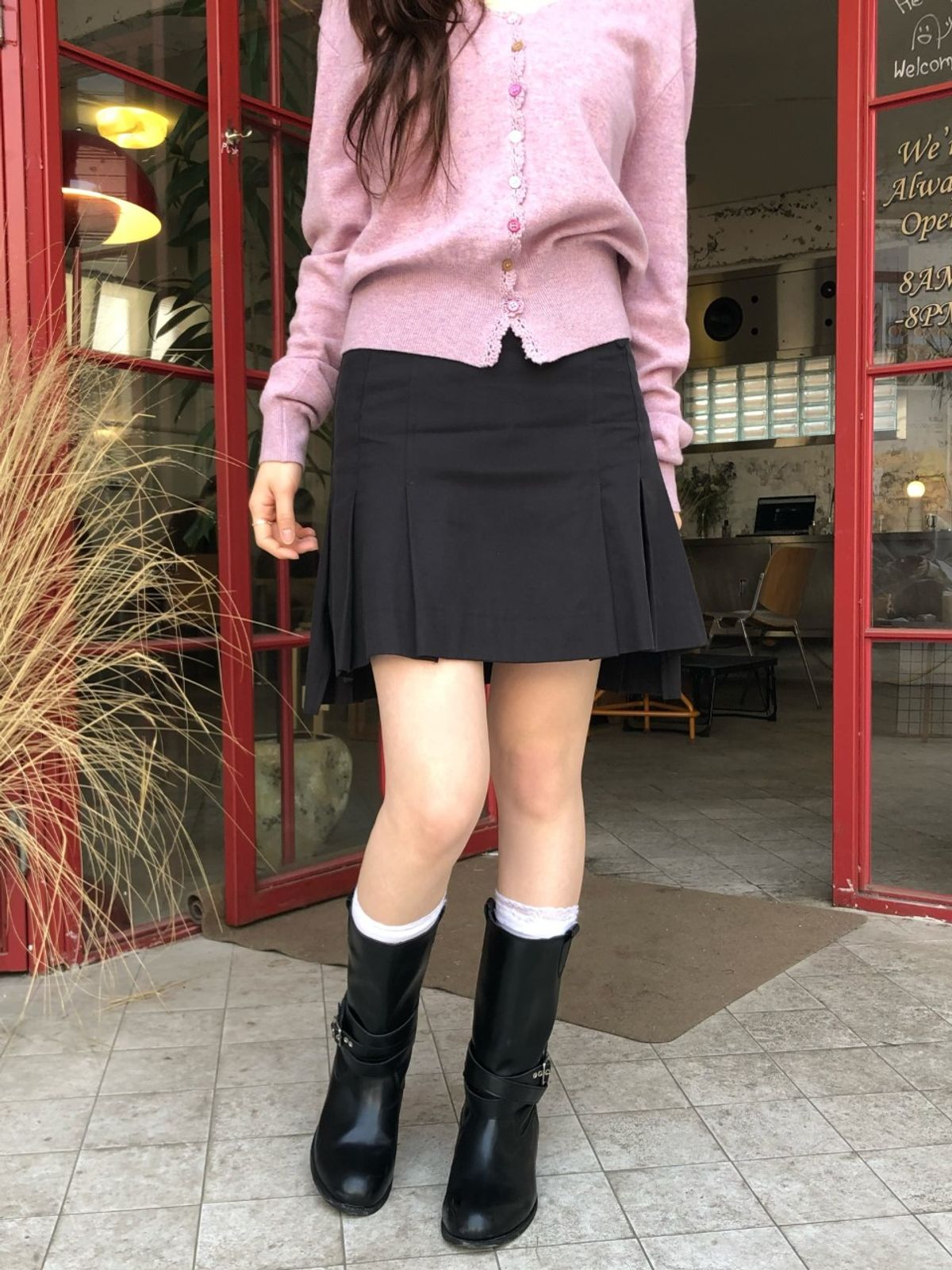 르니나(LENINA) VELO pleats mini skirt_3colors