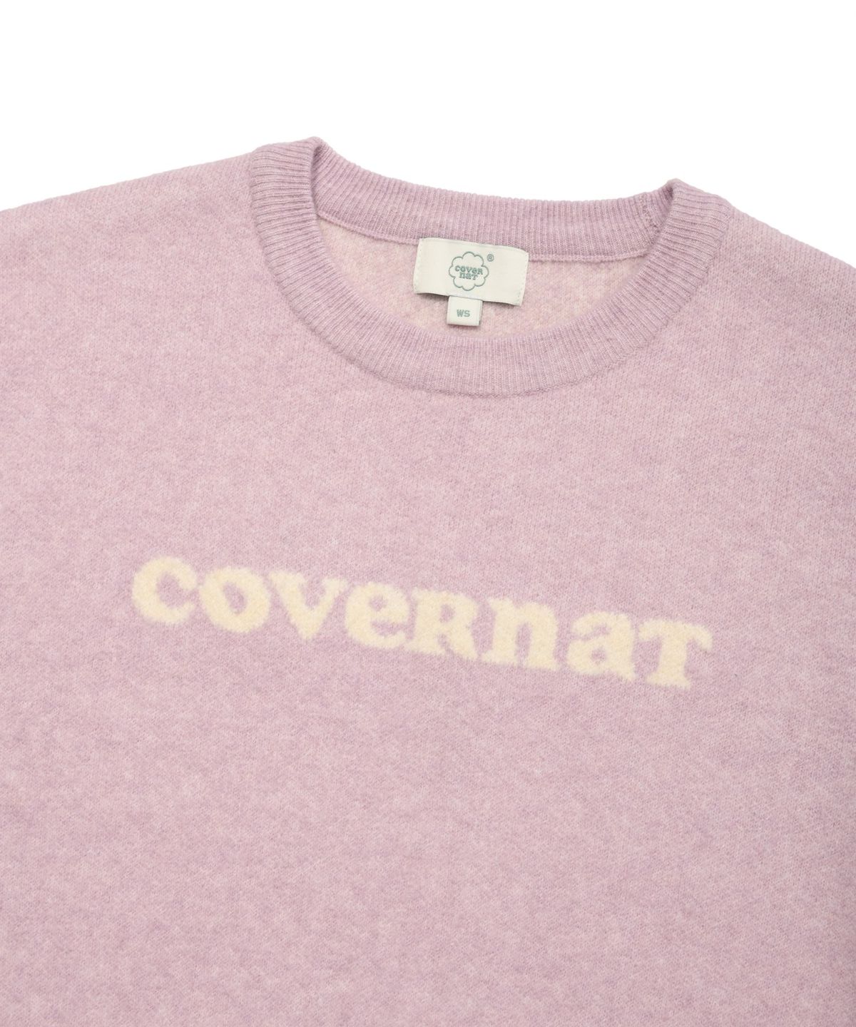 커버낫 우먼(COVERNAT WOMAN) 우먼 쿠퍼 로고 니트 Light Pink