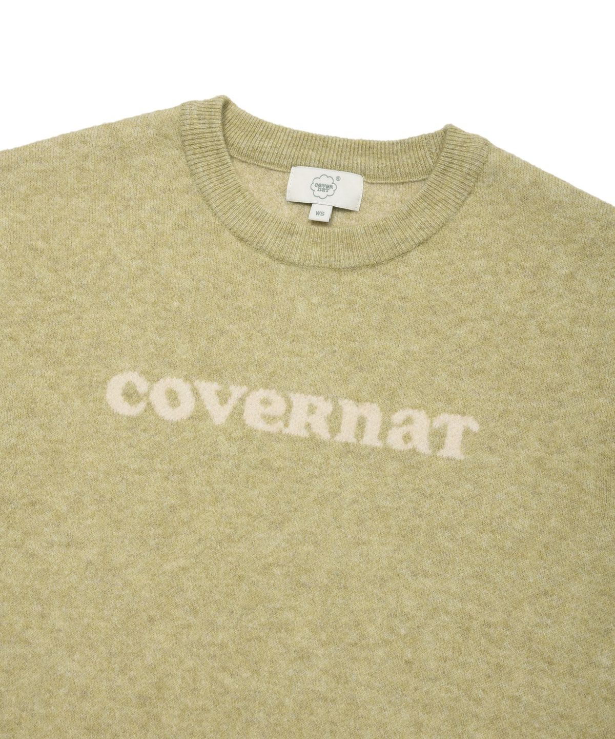 커버낫 우먼(COVERNAT WOMAN) 우먼 쿠퍼 로고 니트 Light Green