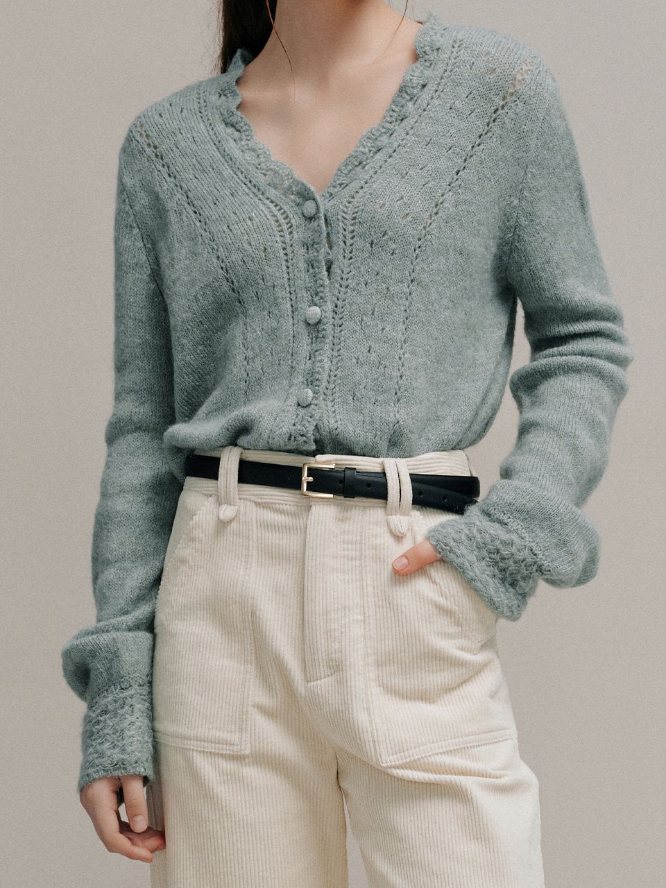 Lenina ♥ XANTHE square cow leather belt/追跡付 XANTHE square cow leather belt_black – Lenina
