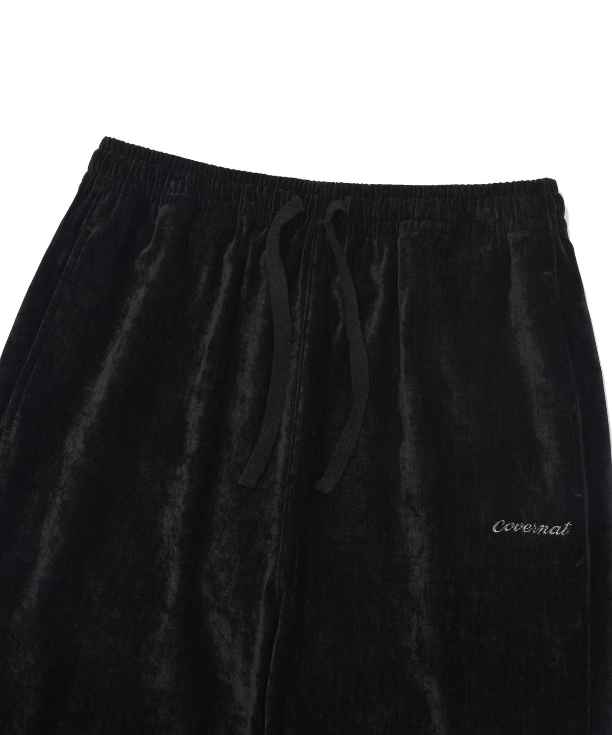 커버낫 우먼(COVERNAT WOMAN) 우먼 세미 부츠컷 벨벳 밴딩 팬츠 Black