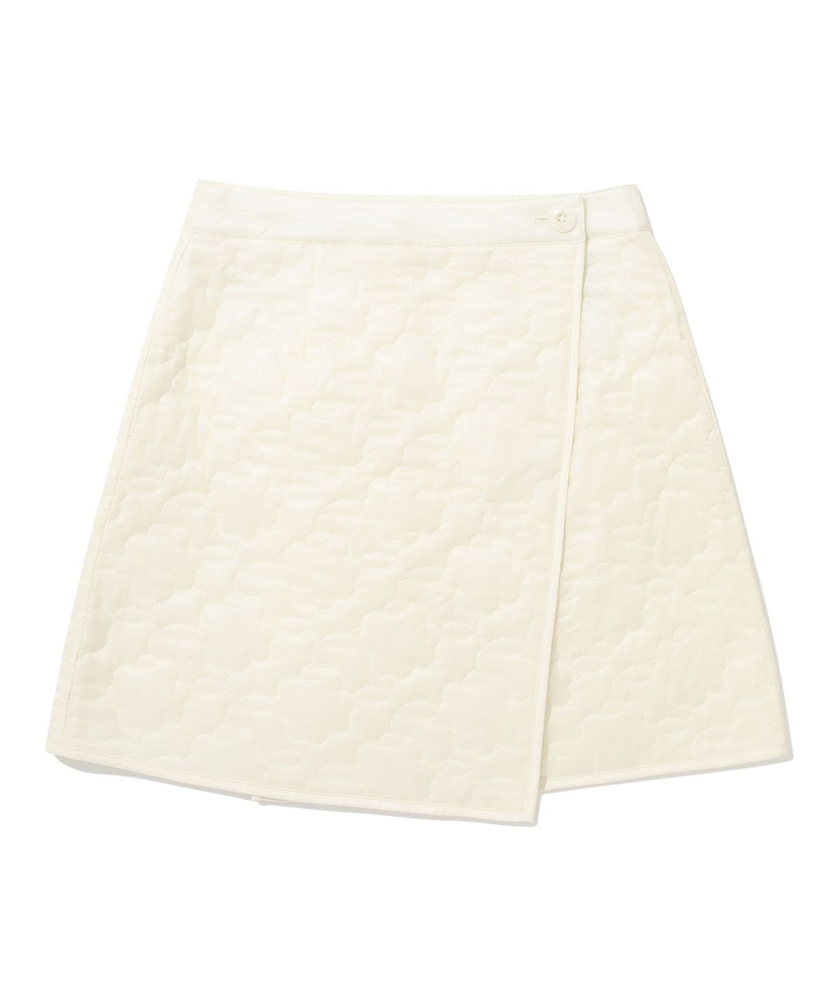 커버낫 우먼(COVERNAT WOMAN) 우먼 클로버하트 퀼팅 랩 미니 스커트 Light Yellow