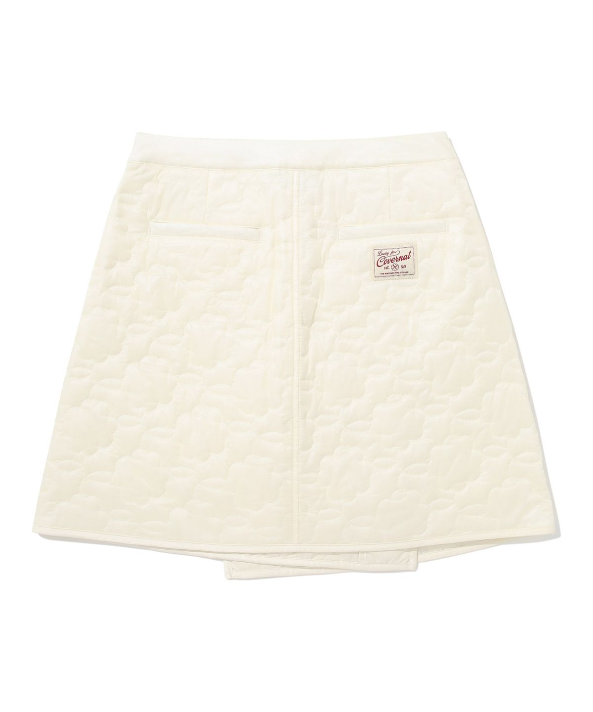 커버낫 우먼(COVERNAT WOMAN) 우먼 클로버하트 퀼팅 랩 미니 스커트 Light Yellow