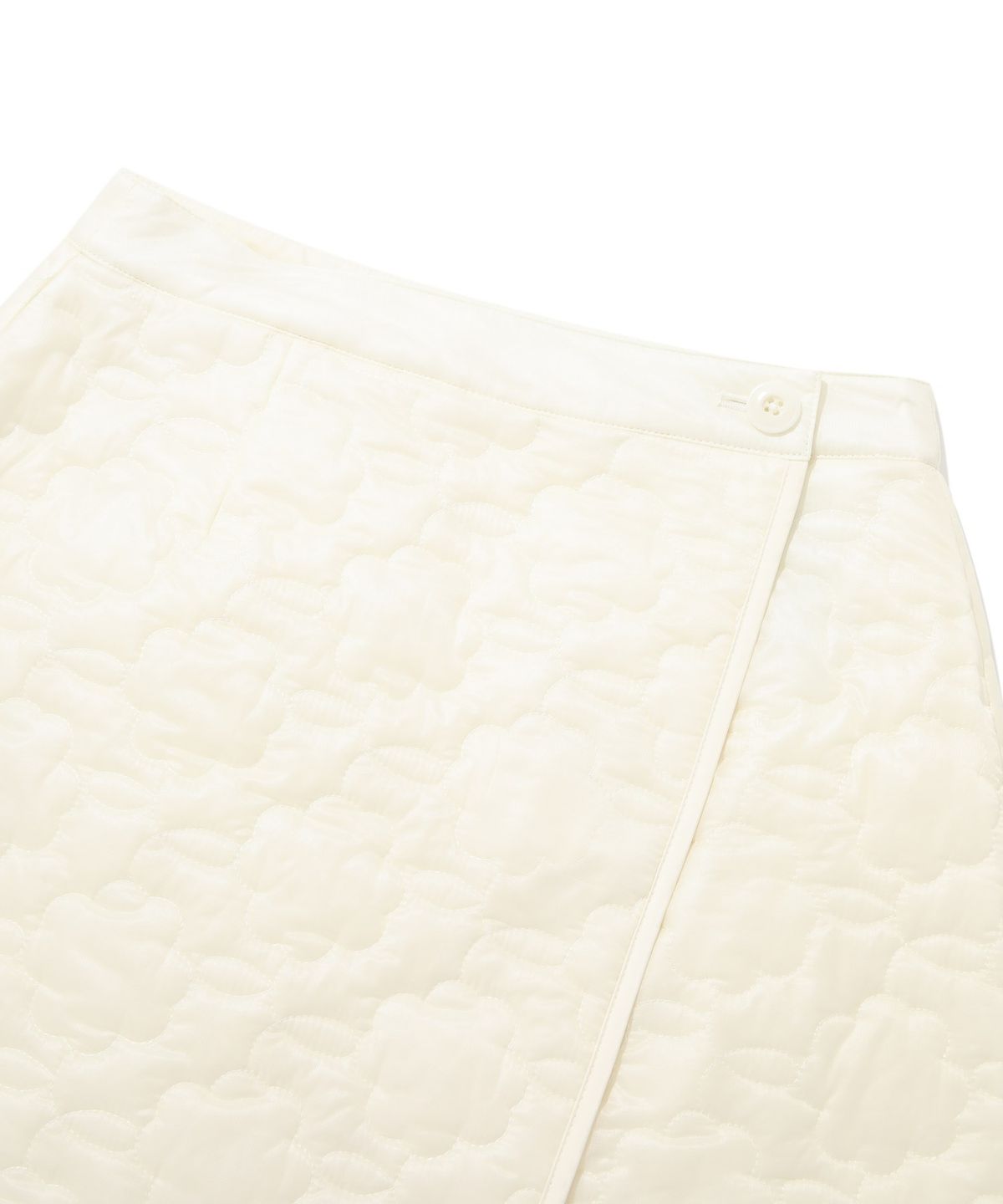 커버낫 우먼(COVERNAT WOMAN) 우먼 클로버하트 퀼팅 랩 미니 스커트 Light Yellow