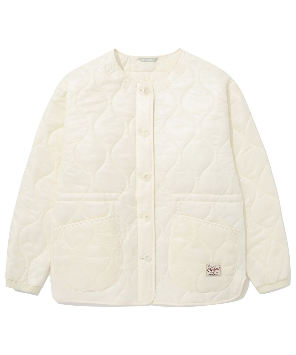 커버낫 우먼(COVERNAT WOMAN) 우먼 카라리스 퀼팅 자켓 Light Yellow
