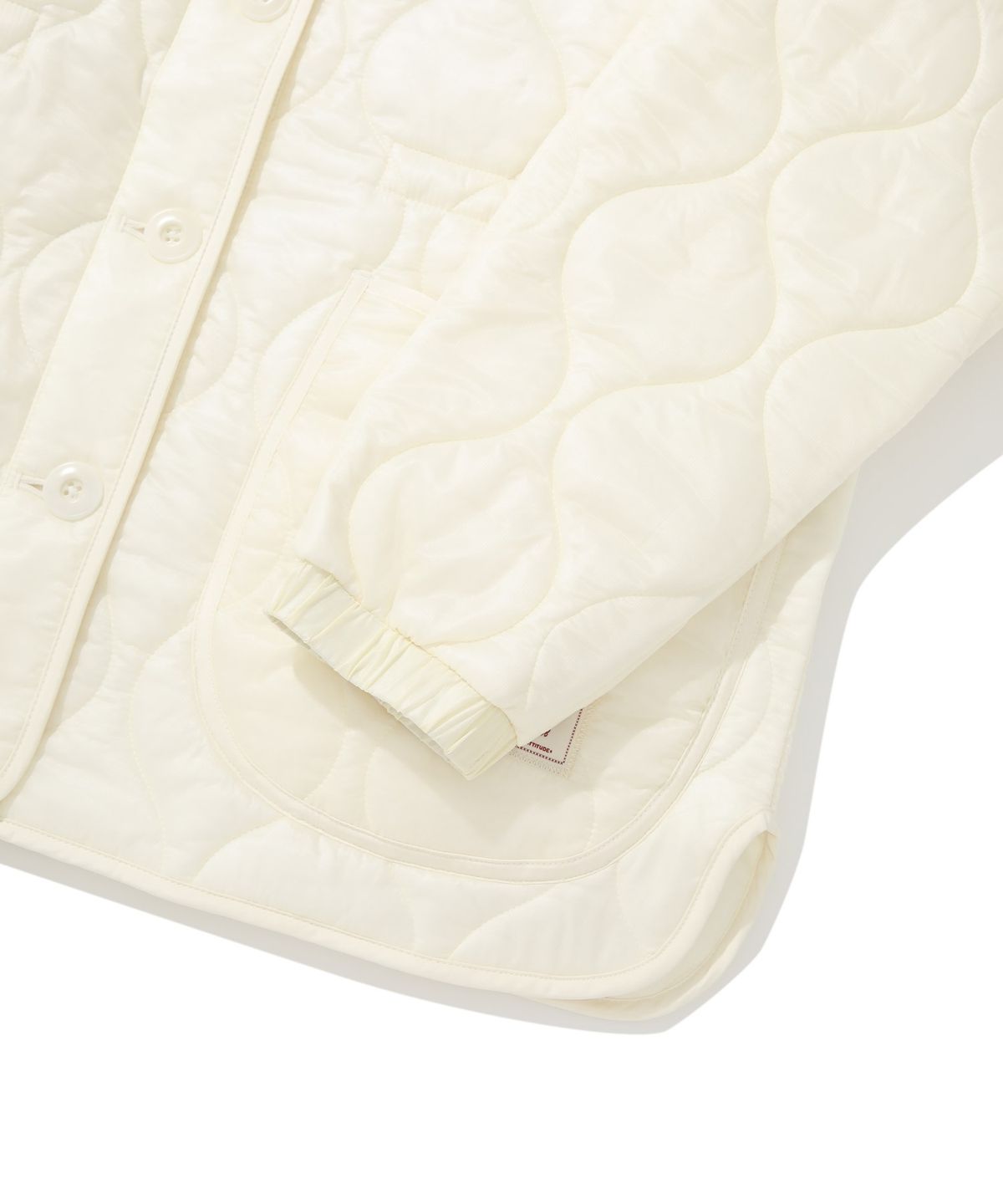 커버낫 우먼(COVERNAT WOMAN) 우먼 카라리스 퀼팅 자켓 Light Yellow