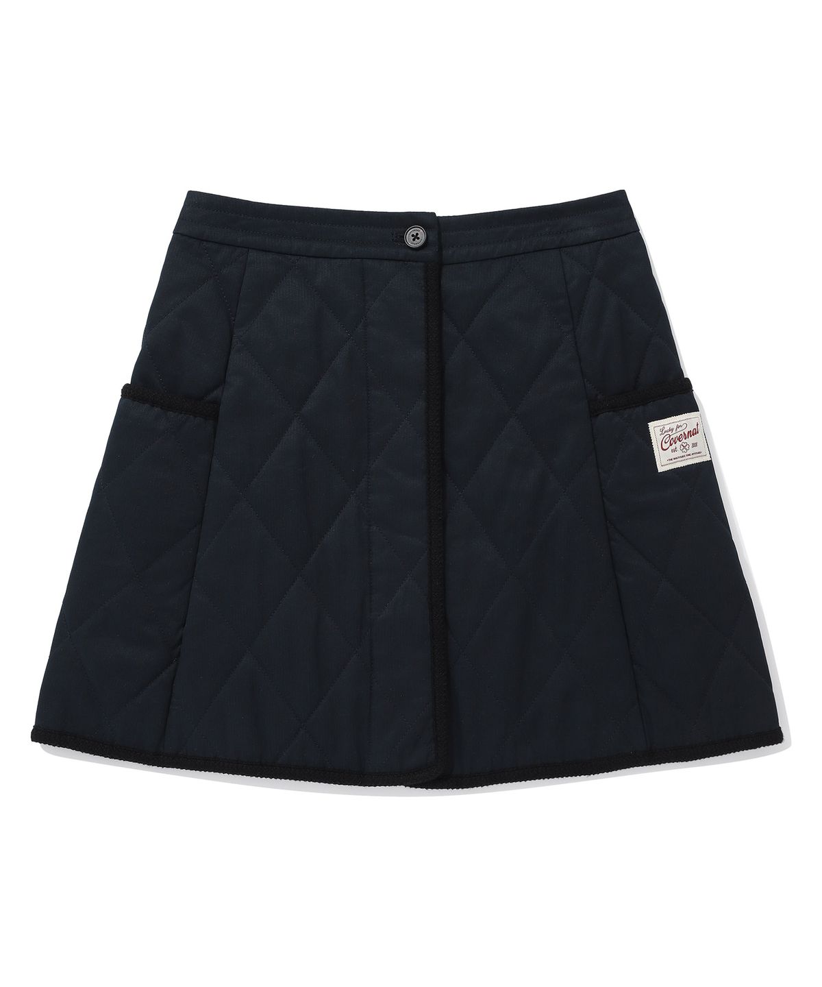 커버낫 우먼(COVERNAT WOMAN) 우먼 퀼팅 랩 미니 스커트 Dark Navy