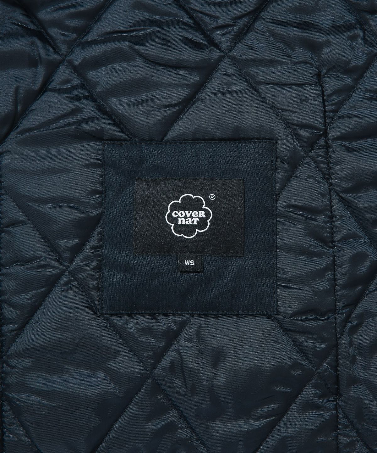 커버낫 우먼(COVERNAT WOMAN) 우먼 카라 퀼팅 자켓 Dark Navy
