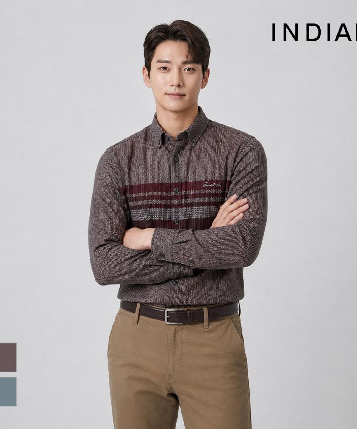 인디안(INDIAN) 포인트 스트라이프 셔츠
