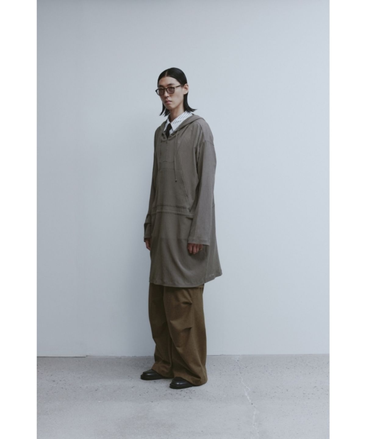 유스(YOUTH) Long Anorak-Khaki Brown