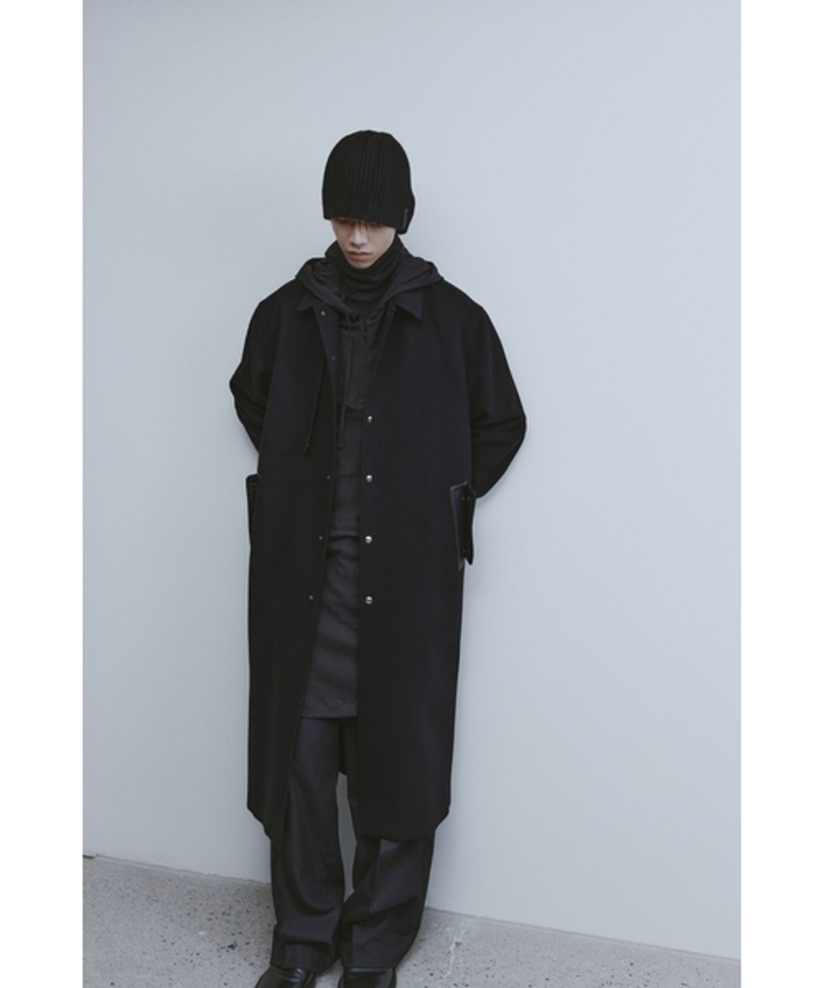 유스(YOUTH) Long Anorak-Black