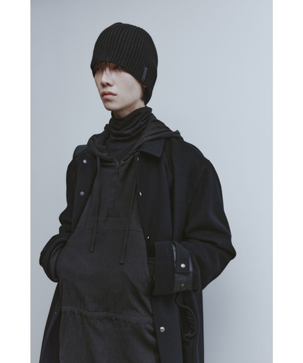 유스(YOUTH) Long Anorak-Black
