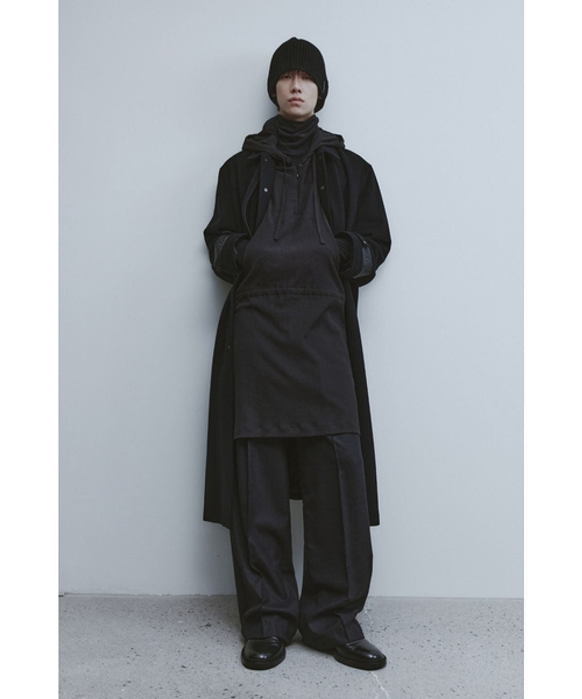 유스(YOUTH) Long Anorak-Black