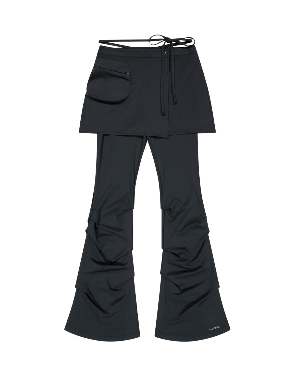 뚜오미오(TUOMIO) STRAPPY SKIRT PANTS [BLACK]