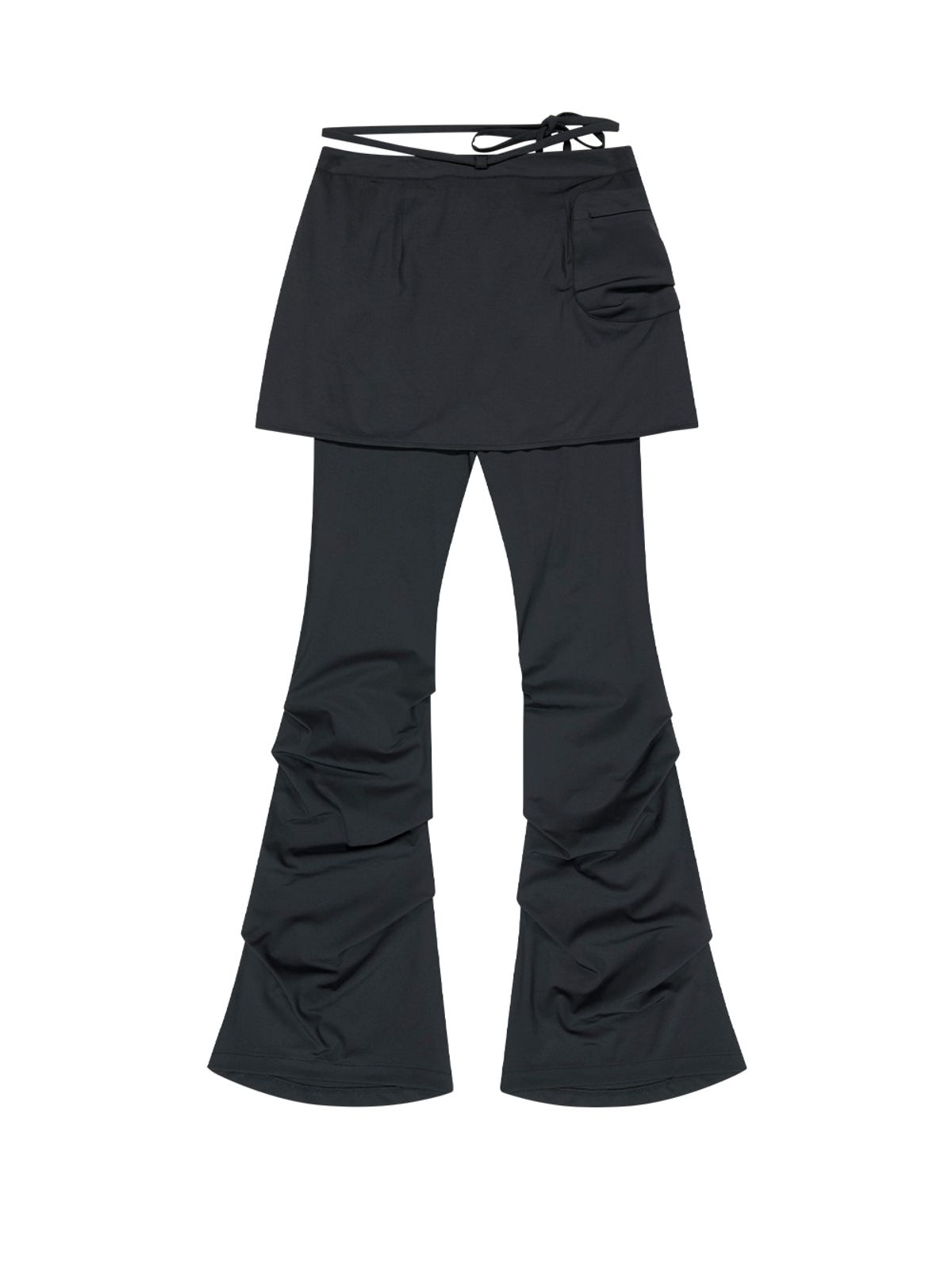 뚜오미오(TUOMIO) STRAPPY SKIRT PANTS [BLACK]