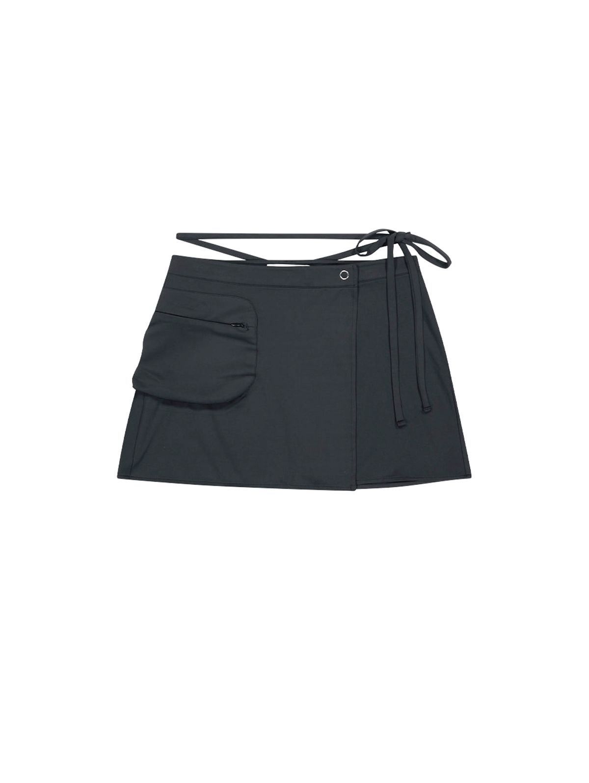 뚜오미오(TUOMIO) STRAPPY SKIRT PANTS [BLACK]