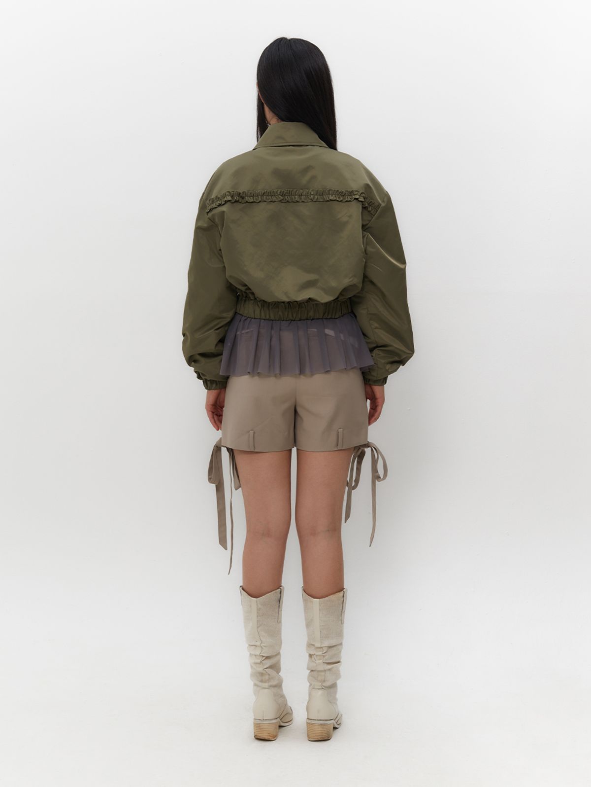 뚜오미오(TUOMIO) STRAPPY SHORTS [BEIGE]