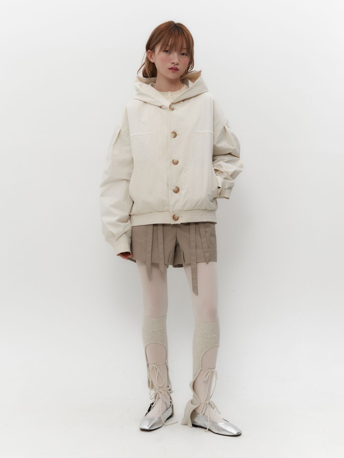 뚜오미오(TUOMIO) VOLUME LACE JACKET [IVORY]