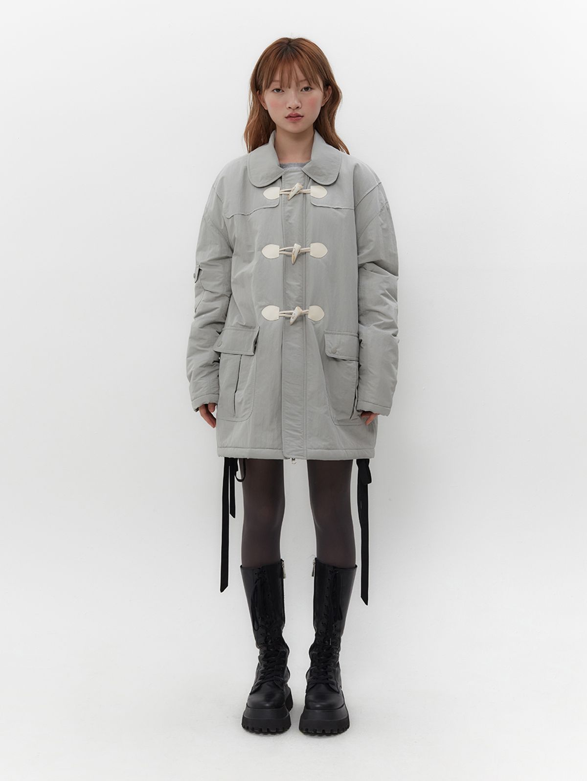 뚜오미오(TUOMIO) DUFFLE PADDED COAT [LIGHT GREY]