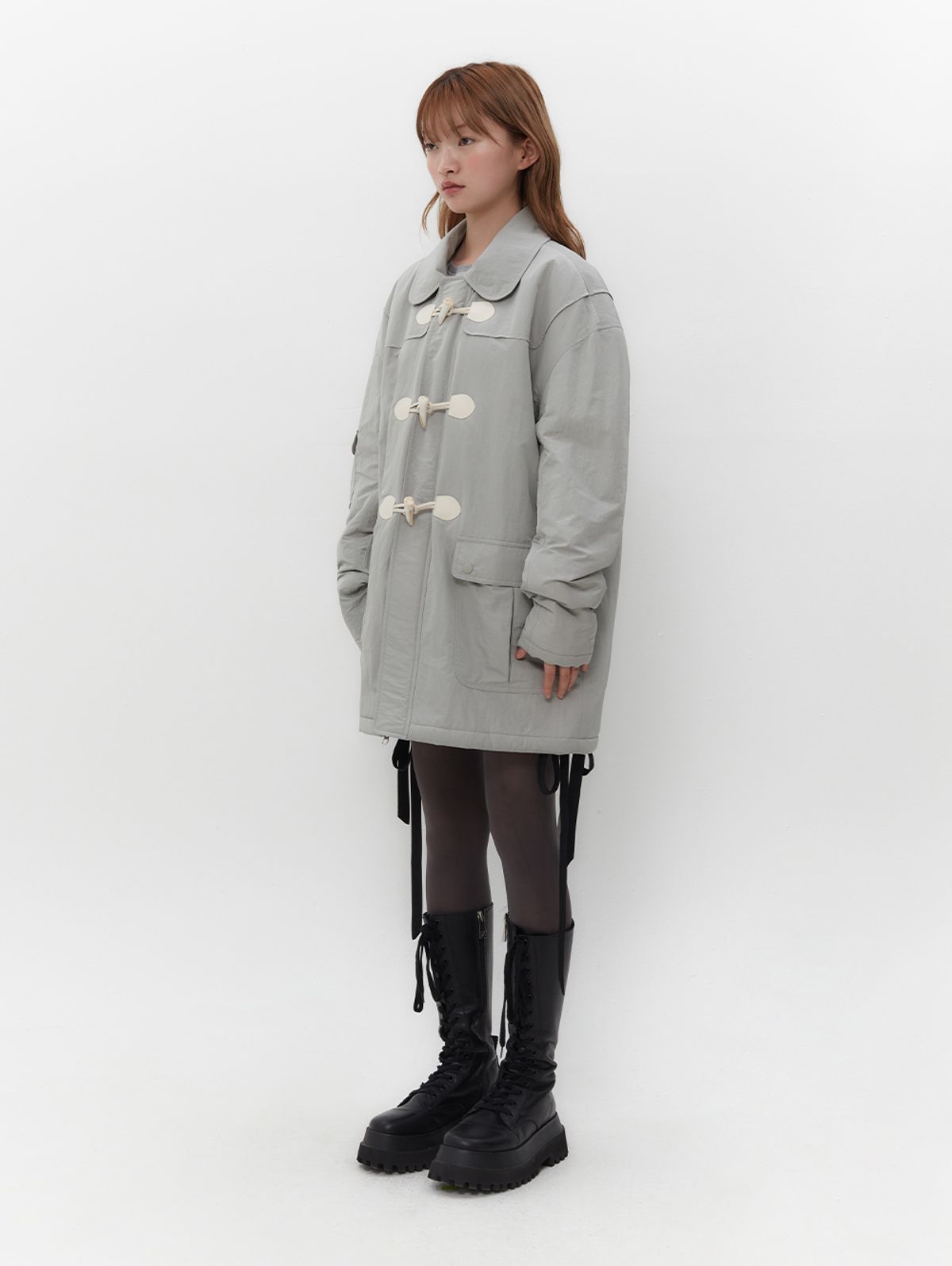 뚜오미오(TUOMIO) DUFFLE PADDED COAT [LIGHT GREY]