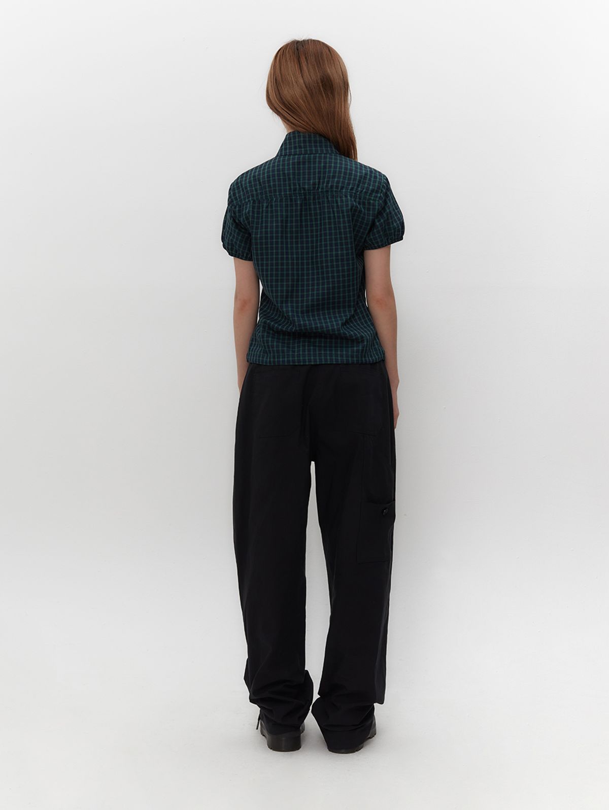 뚜오미오(TUOMIO) CHECK PUFFED ZIP-UP [GREEN]