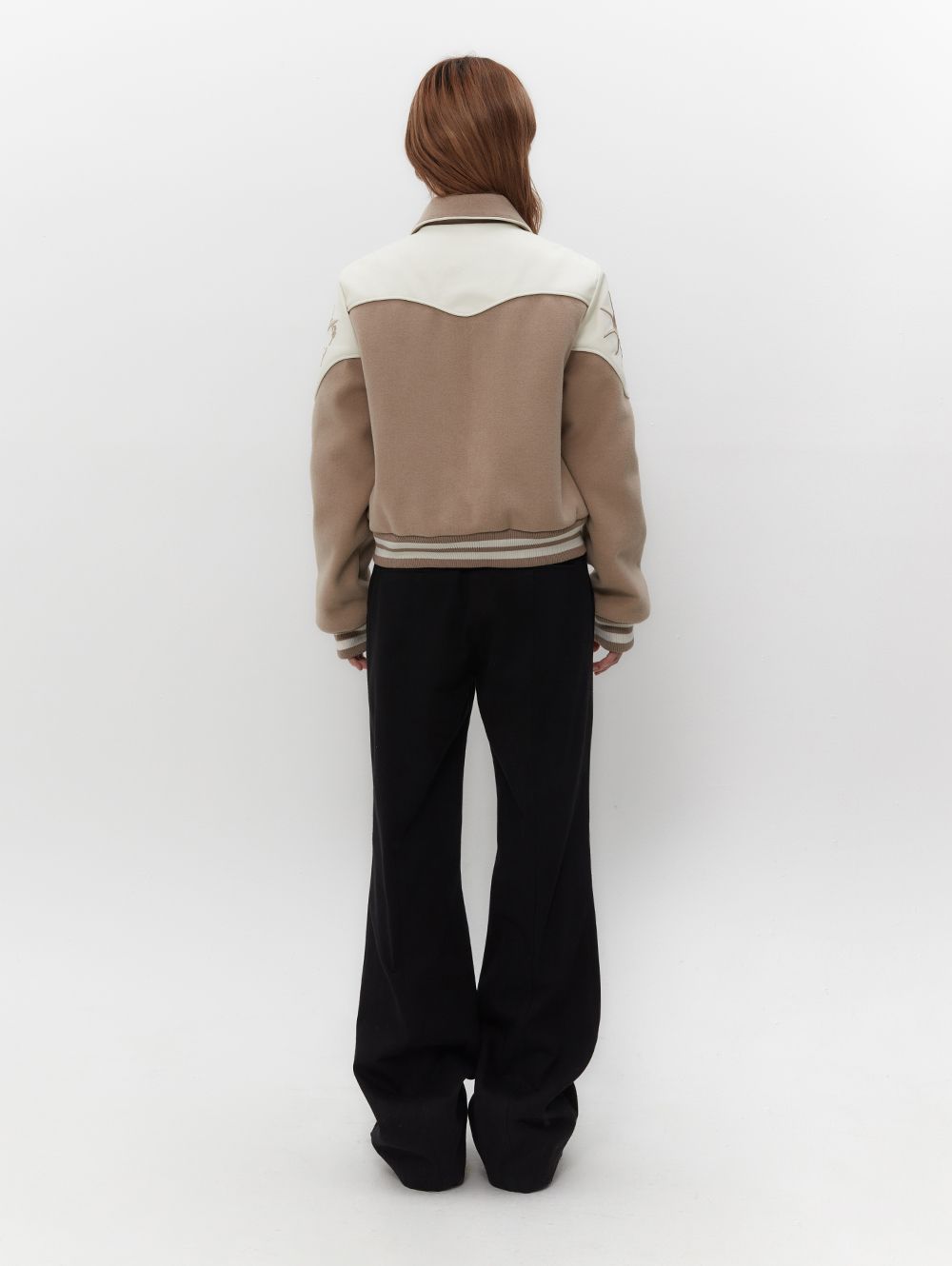 MUSINSA | TUOMIO WESTERN VARSITY JACKET [BEIGE]
