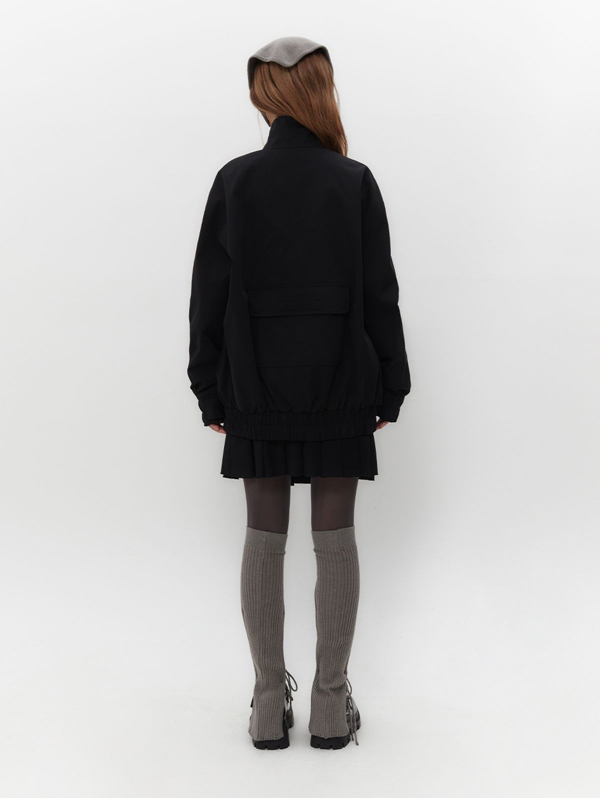 뚜오미오(TUOMIO) RIBBON LEG WARMER [CHARCOAL]