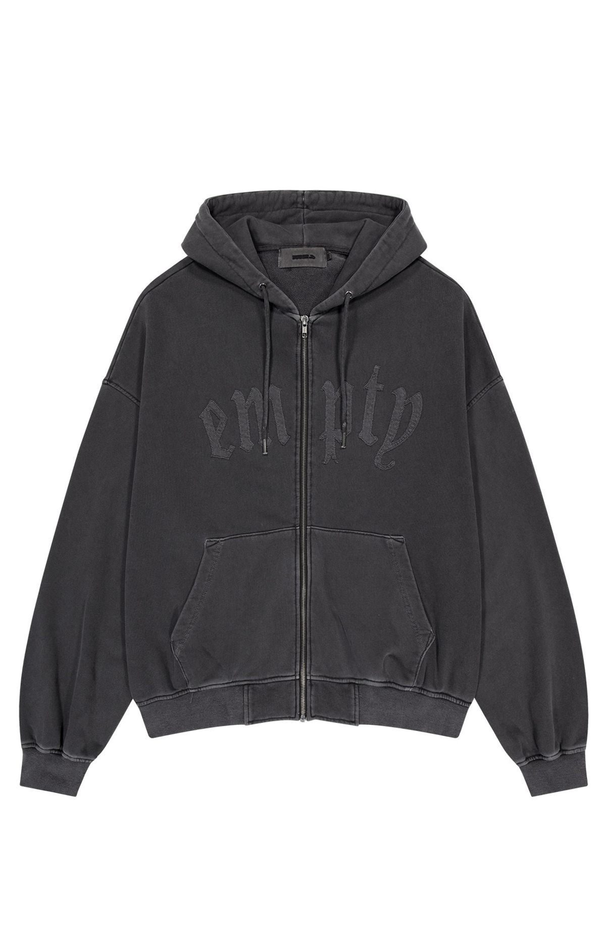 메아(MEA) PATCH WASHING HOODIE ZIP [BLACK]