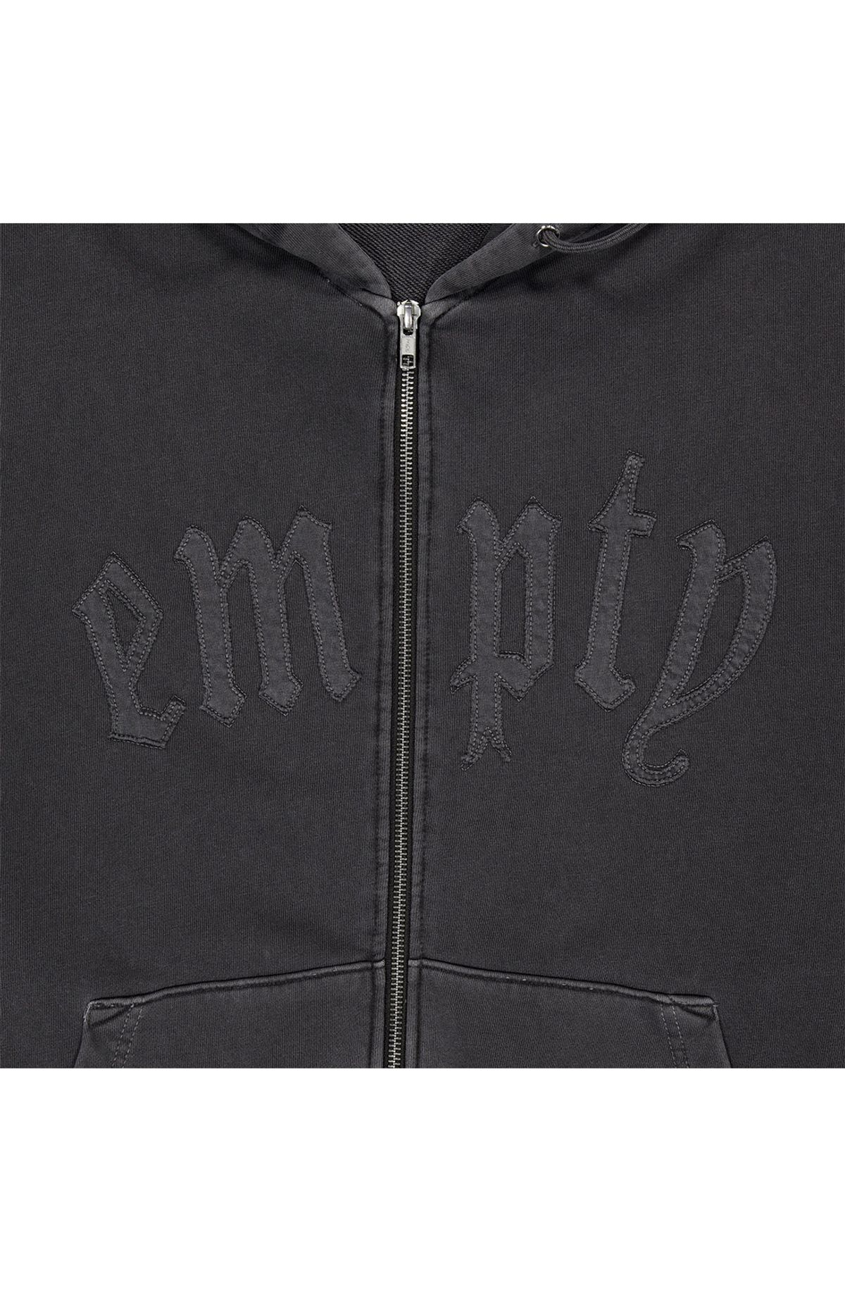 메아(MEA) PATCH WASHING HOODIE ZIP [BLACK]