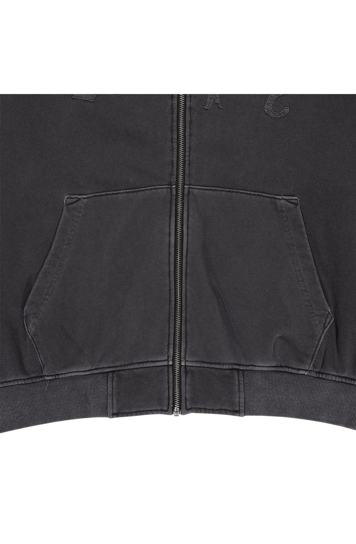 메아(MEA) PATCH WASHING HOODIE ZIP [BLACK]