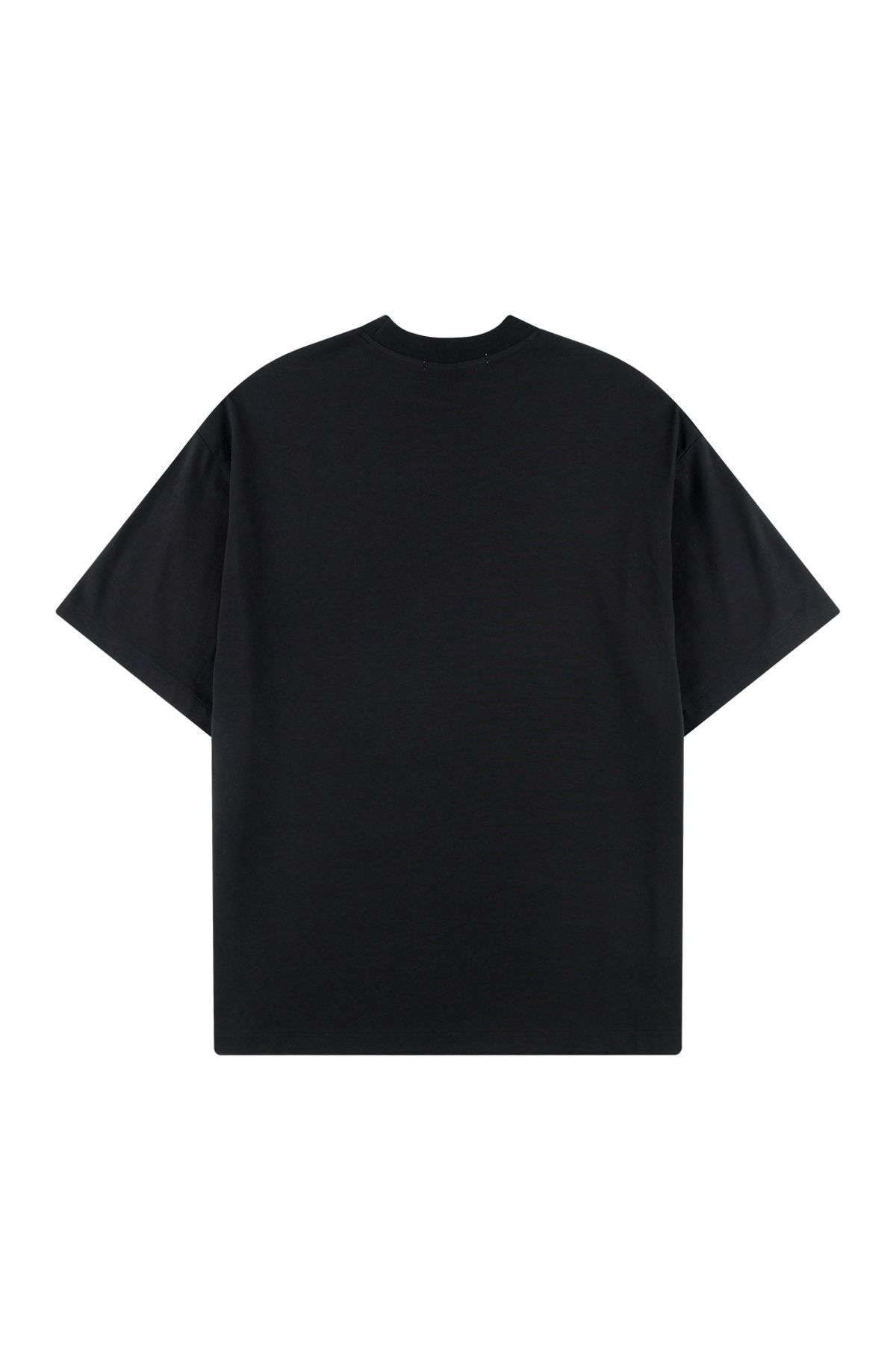 메아(MEA) HALF NECK GRAPHIC T-SHIRT [BLACK]