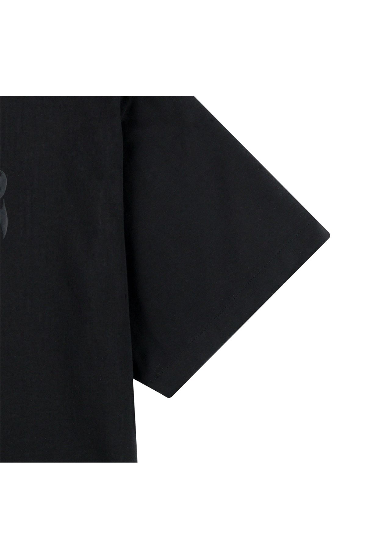 메아(MEA) HALF NECK GRAPHIC T-SHIRT [BLACK]
