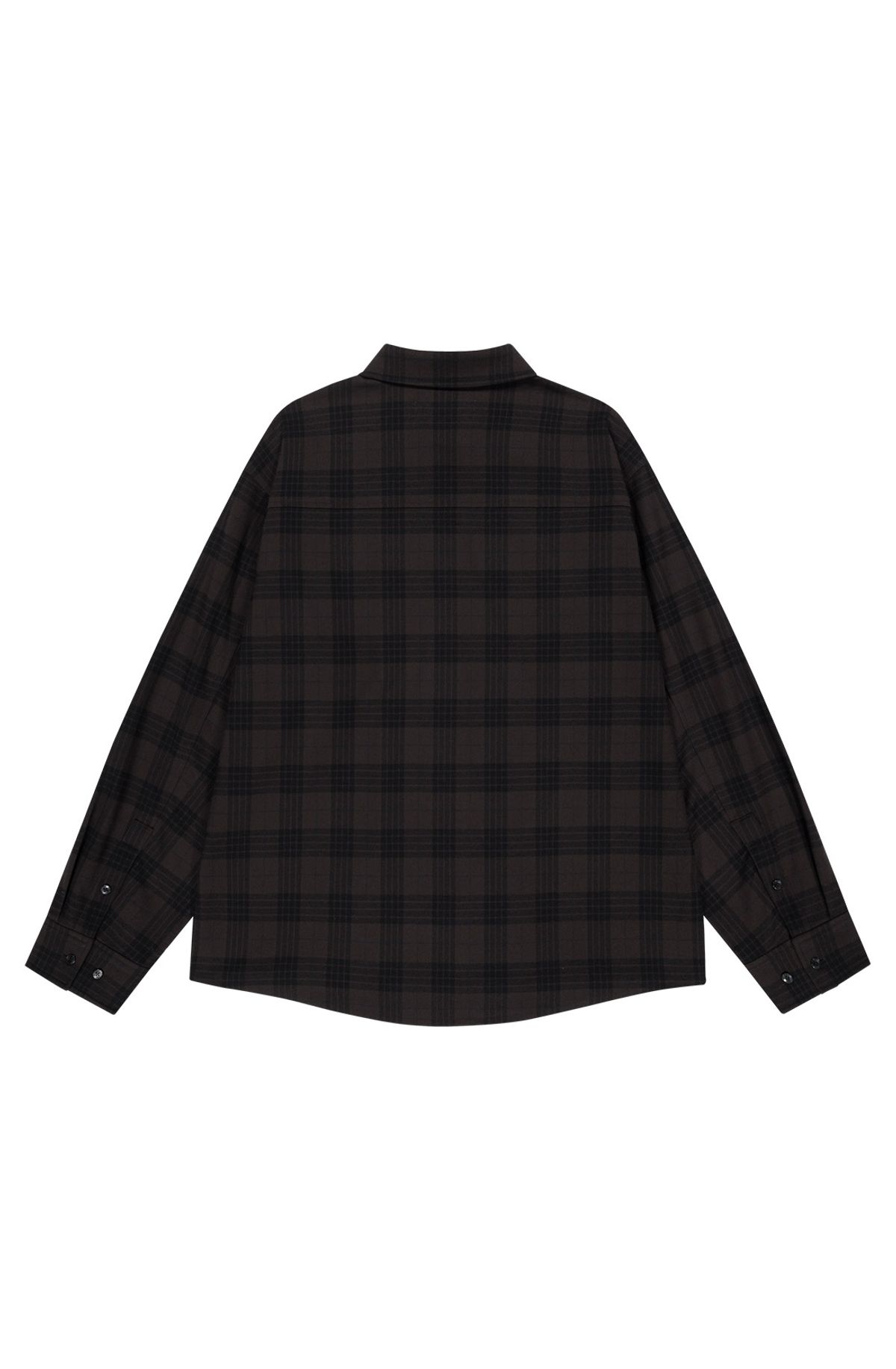 메아(MEA) CHECK OVERSIZED SHIRT [BROWN]