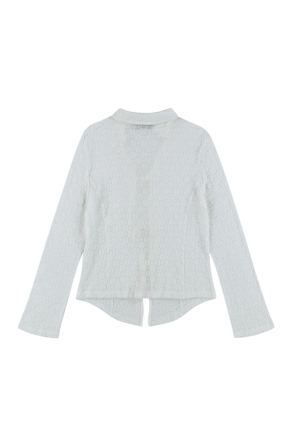 메아(MEA) LACE RIBBON SHIRT  [IVORY]