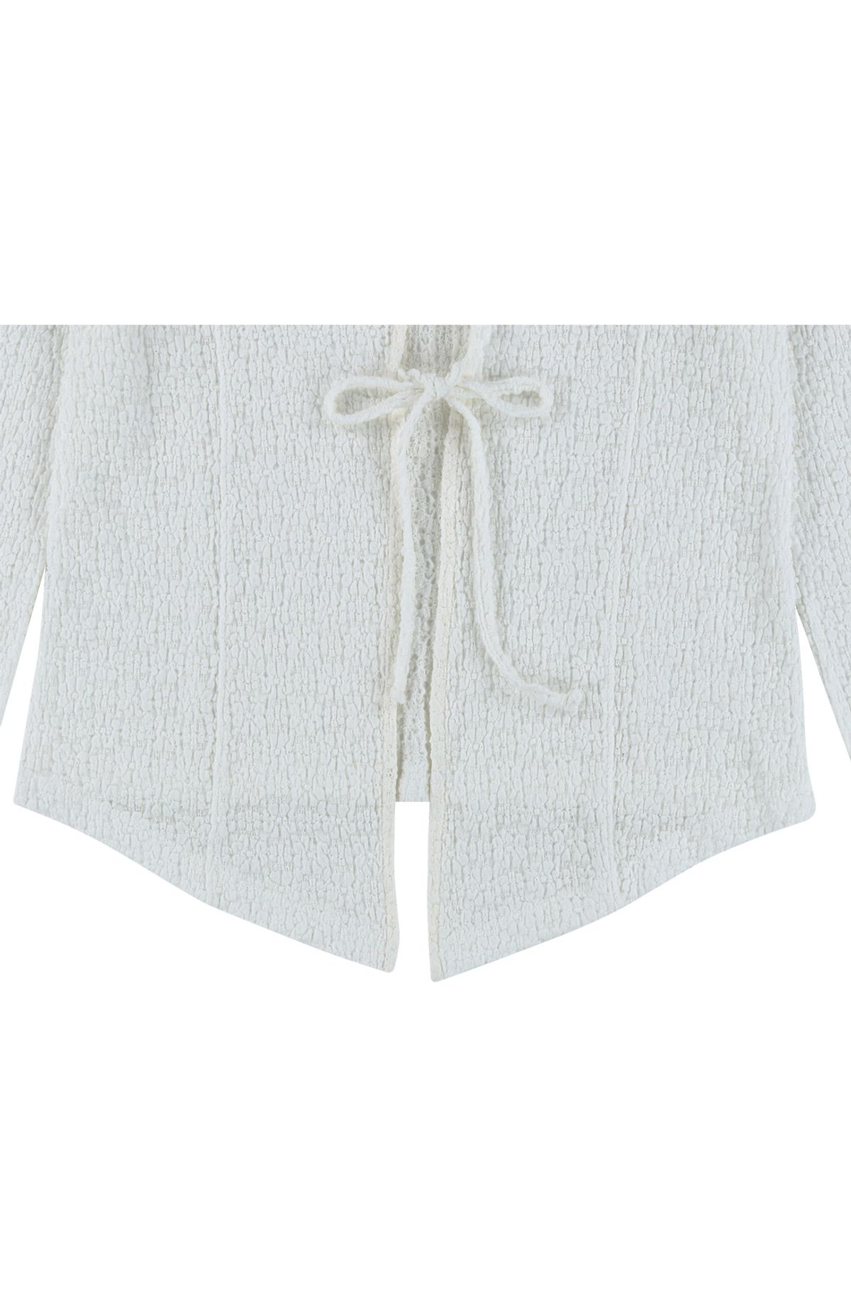 메아(MEA) LACE RIBBON SHIRT  [IVORY]