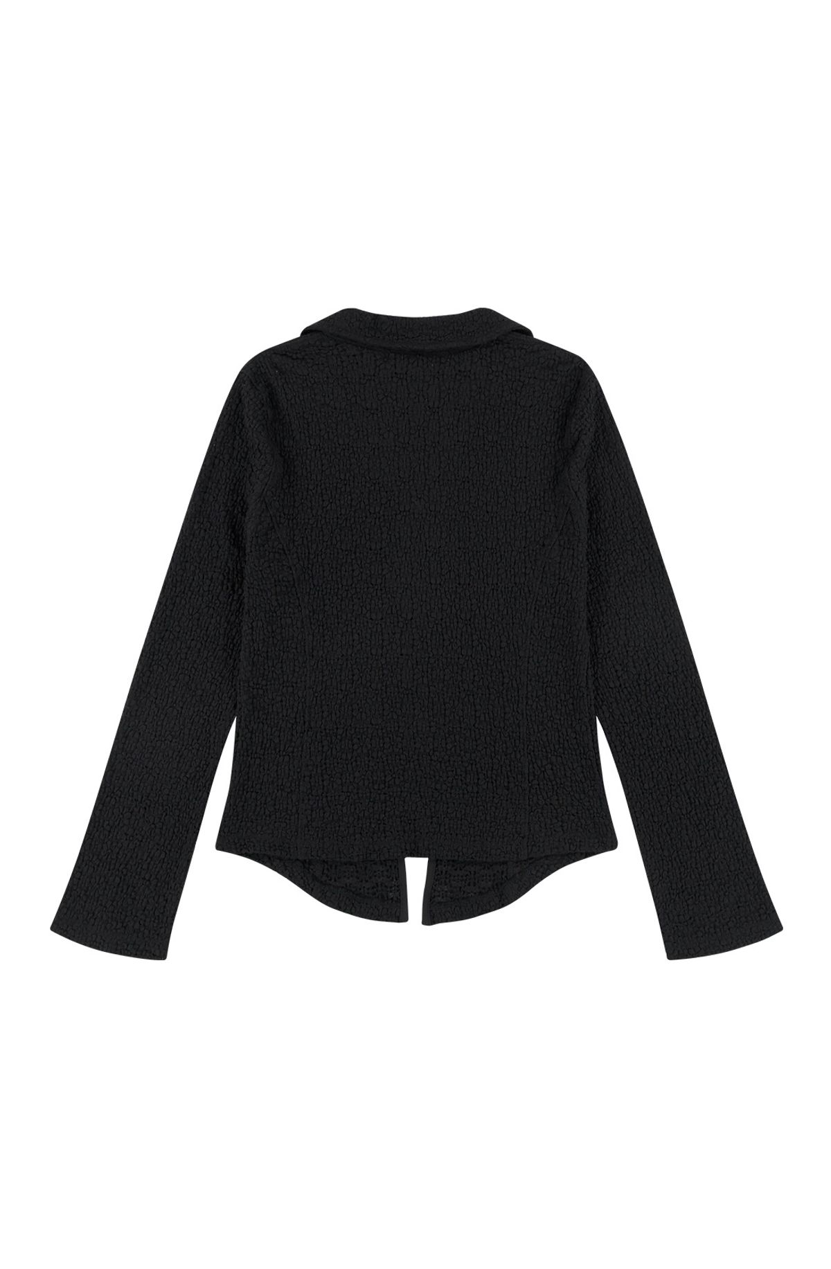 메아(MEA) LACE RIBBON SHIRT  [BLACK]