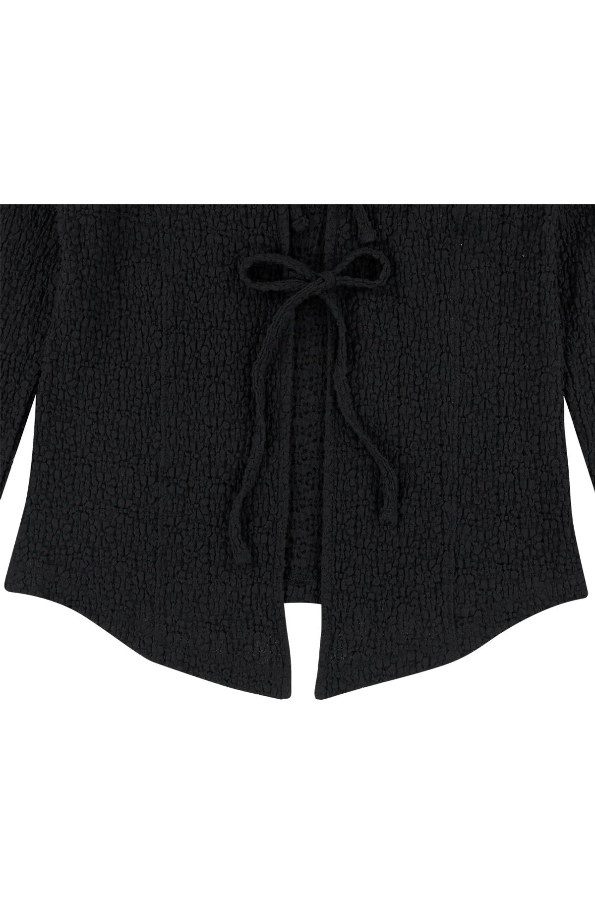 메아(MEA) LACE RIBBON SHIRT  [BLACK]