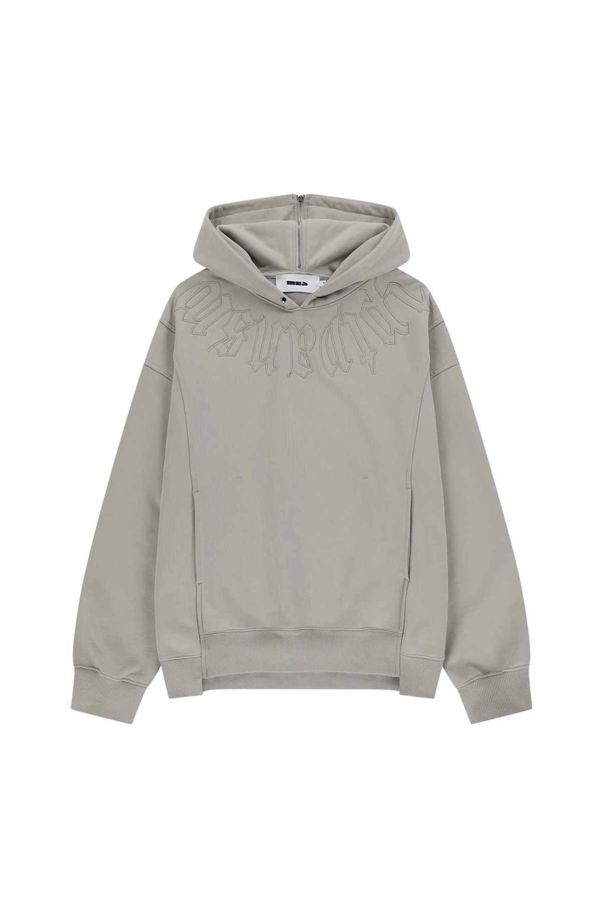 메아(MEA) POINT ZIP OVERSIZED HOODIE [BEIGE]