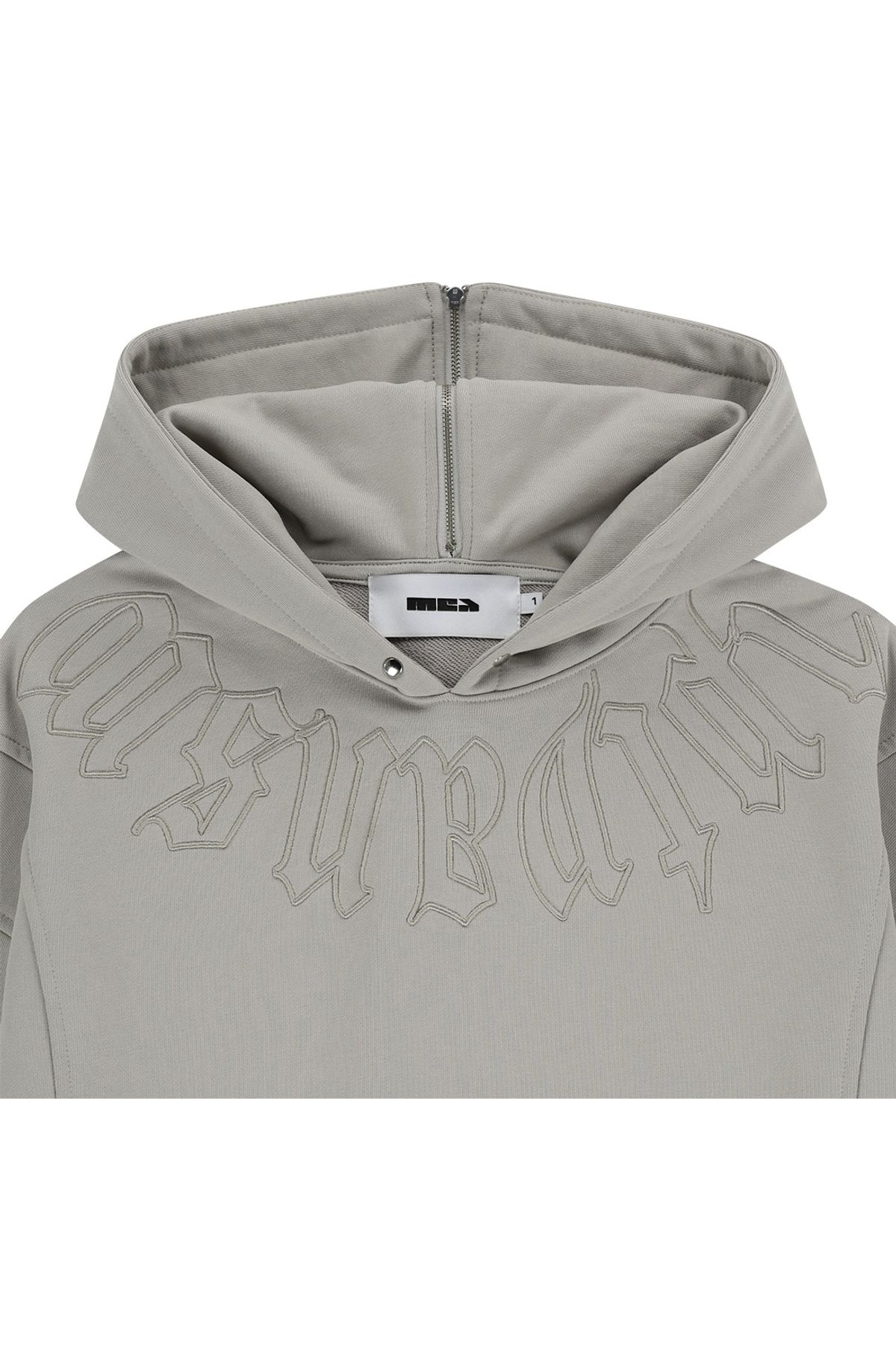 메아(MEA) POINT ZIP OVERSIZED HOODIE [BEIGE]