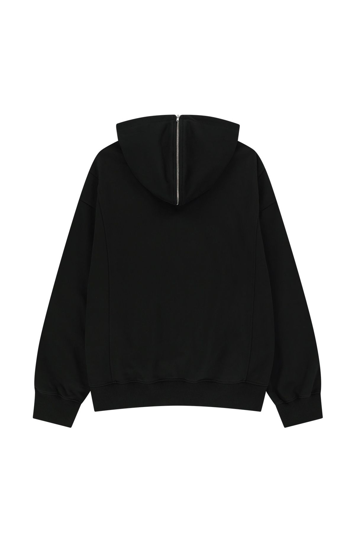 메아(MEA) POINT ZIP OVERSIZED HOODIE [BLACK]
