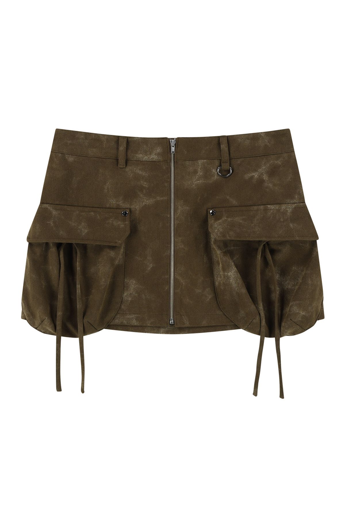 메아(MEA) DYEING PRINTED MINI SKIRT [BROWN]