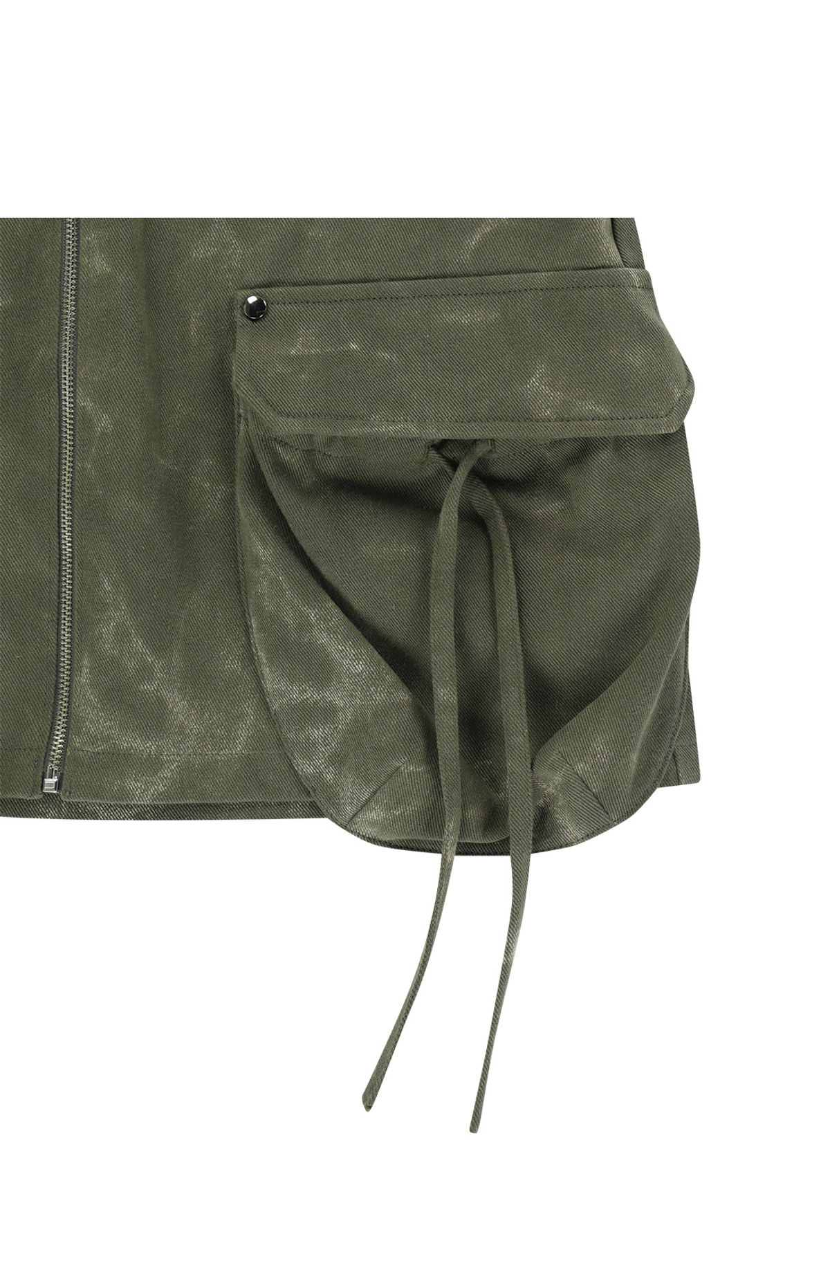 메아(MEA) DYEING PRINTED MINI SKIRT [KHAKI]