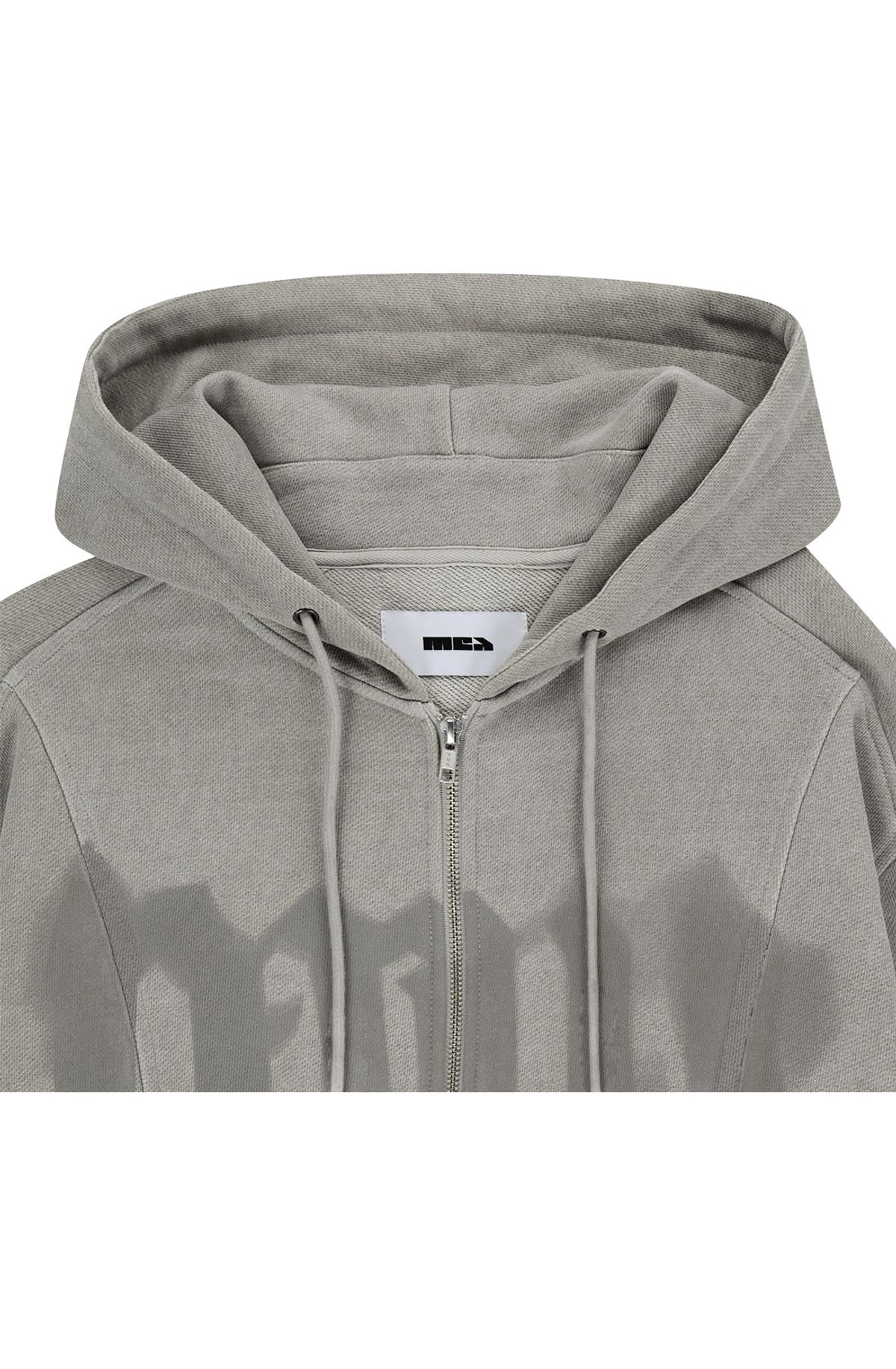 메아(MEA) GRAPHIC PANELED HOOD ZIP [BEIGE]