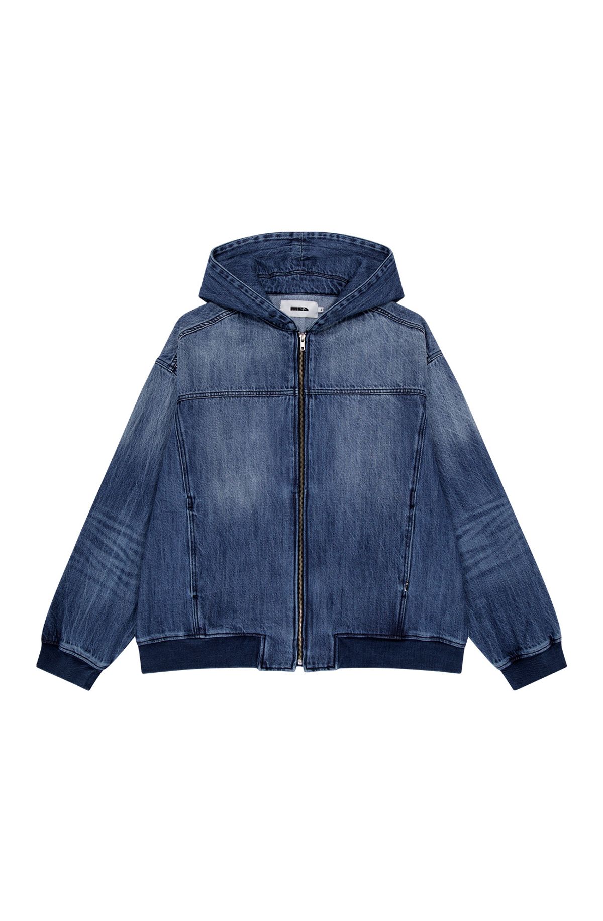메아(MEA) OVERSIZED DENIM HOOD ZIP [BLUE]