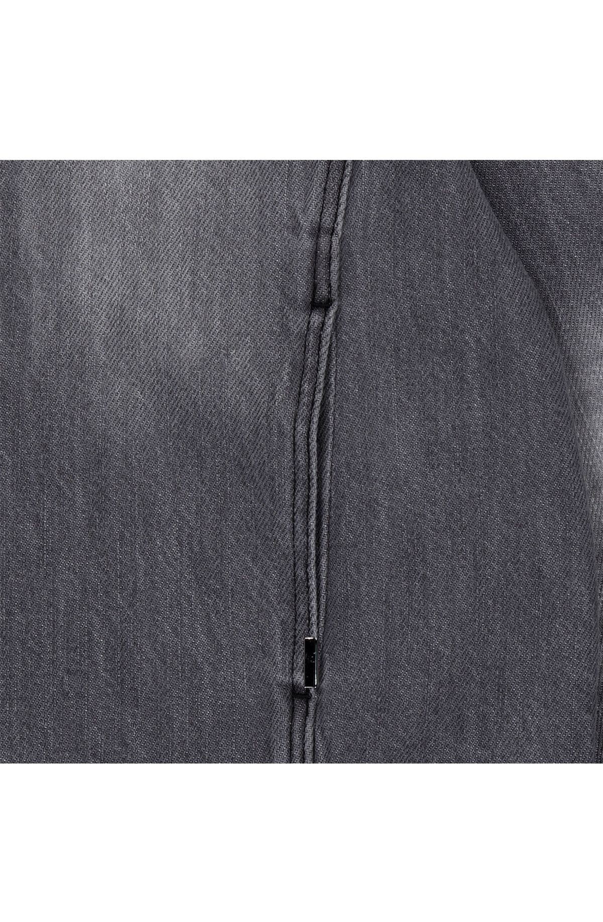 메아(MEA) OVERSIZED DENIM HOOD ZIP [DARK GREY]