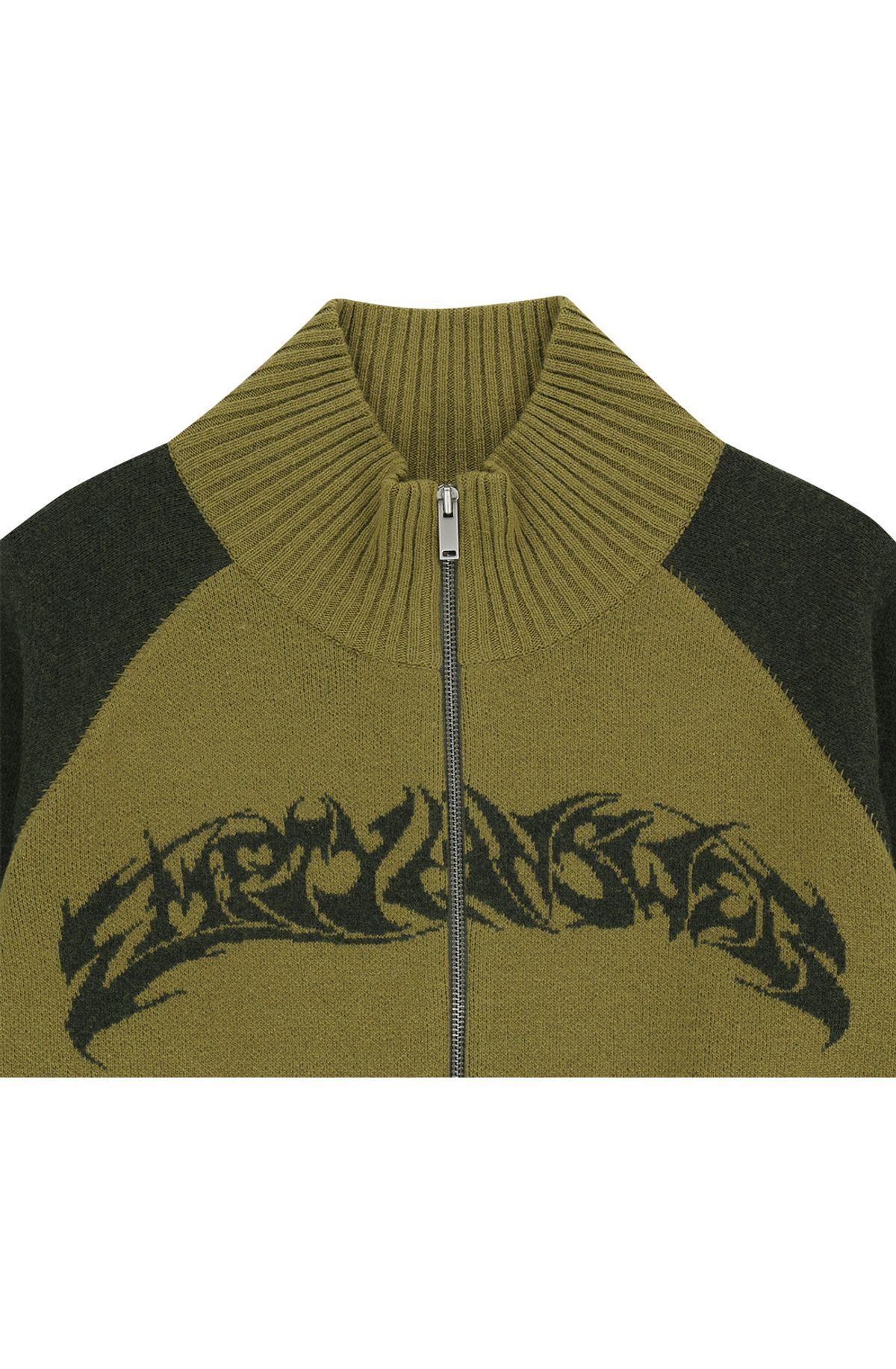 메아(MEA) GRAPHIC ZIP CARDIGAN [OLIVE]