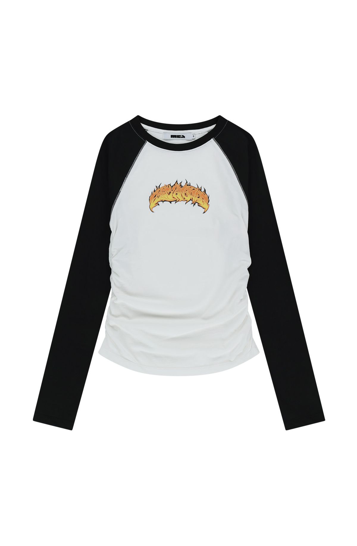 메아(MEA) RAGLAN FRAME L/S TOP [BLACK]
