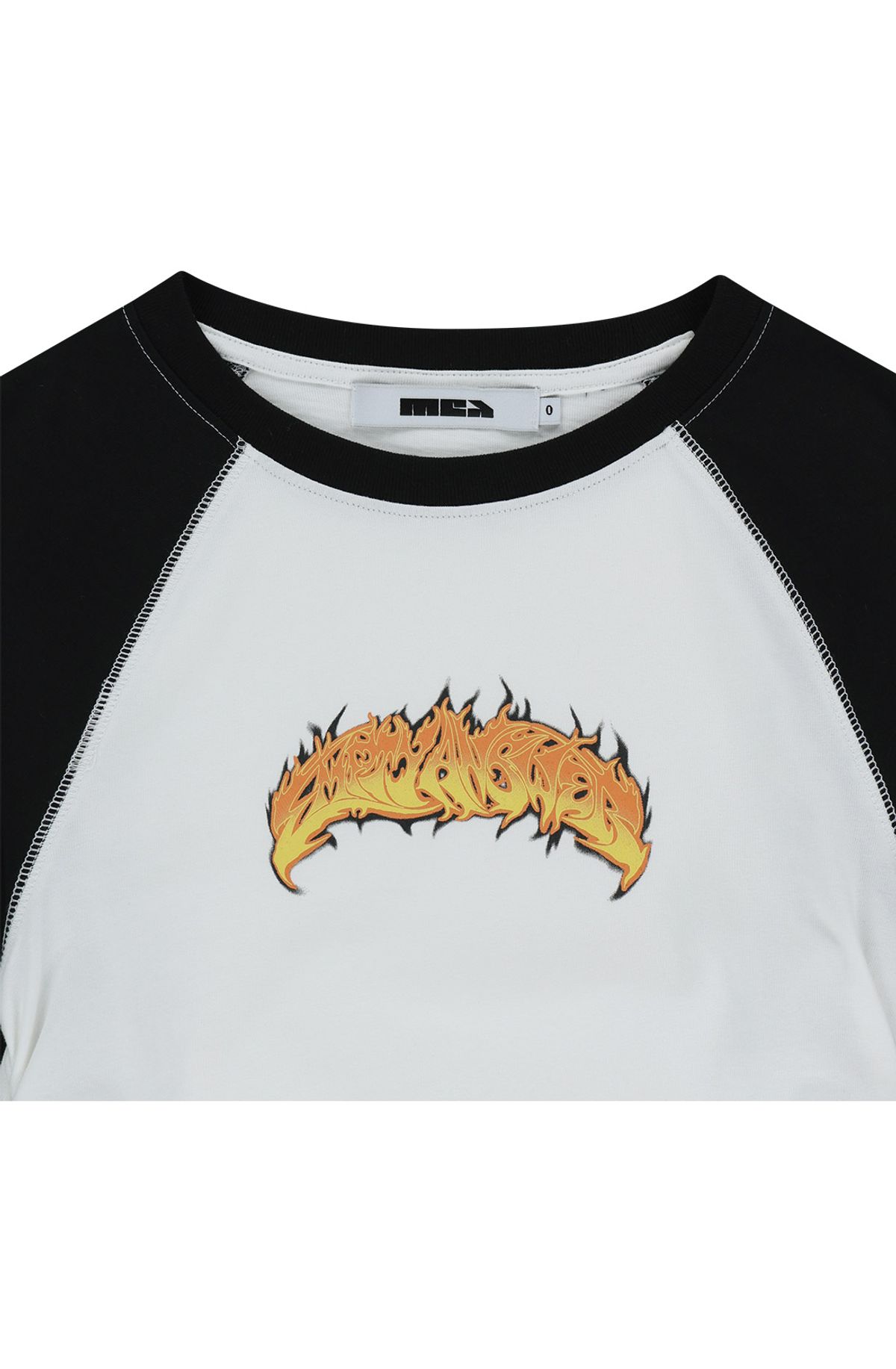 메아(MEA) RAGLAN FRAME L/S TOP [BLACK]