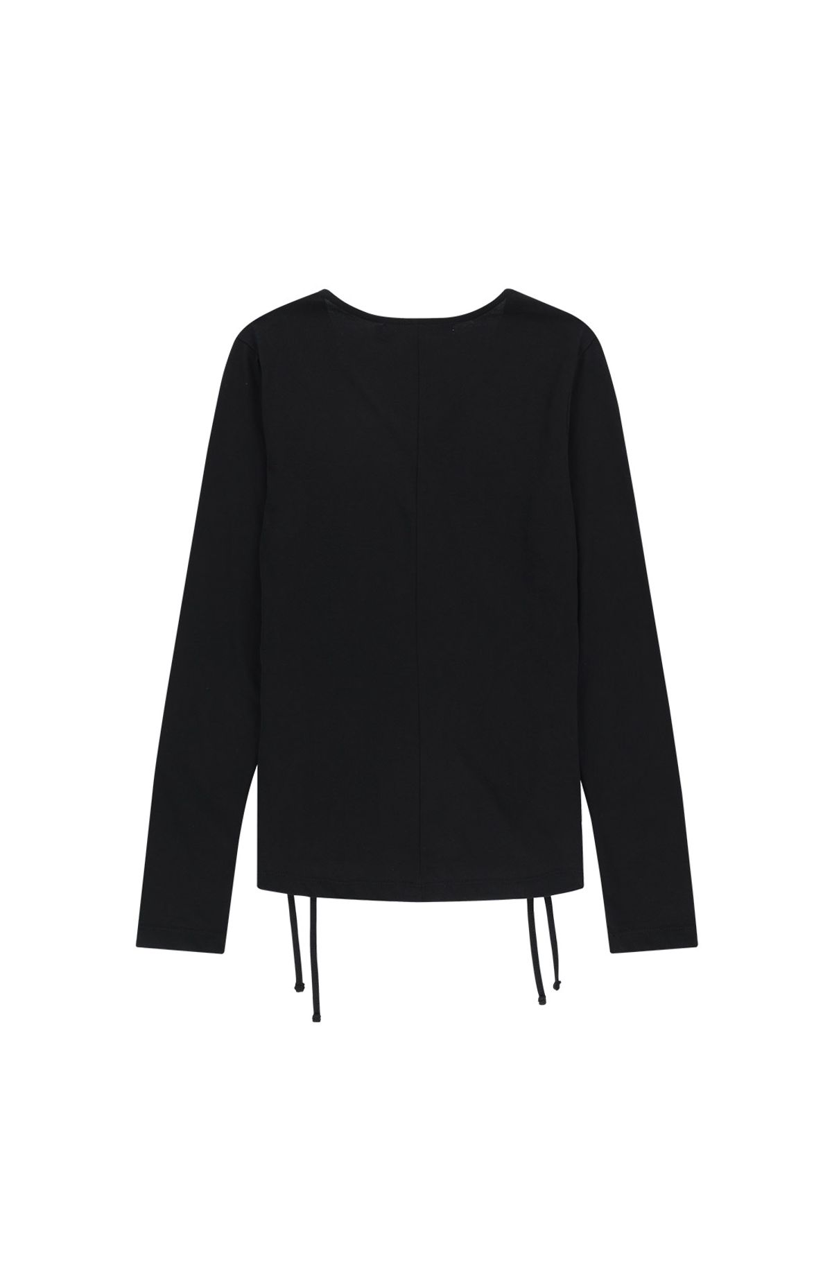 메아(MEA) RAW EDGE SLIM TOP [BLACK]